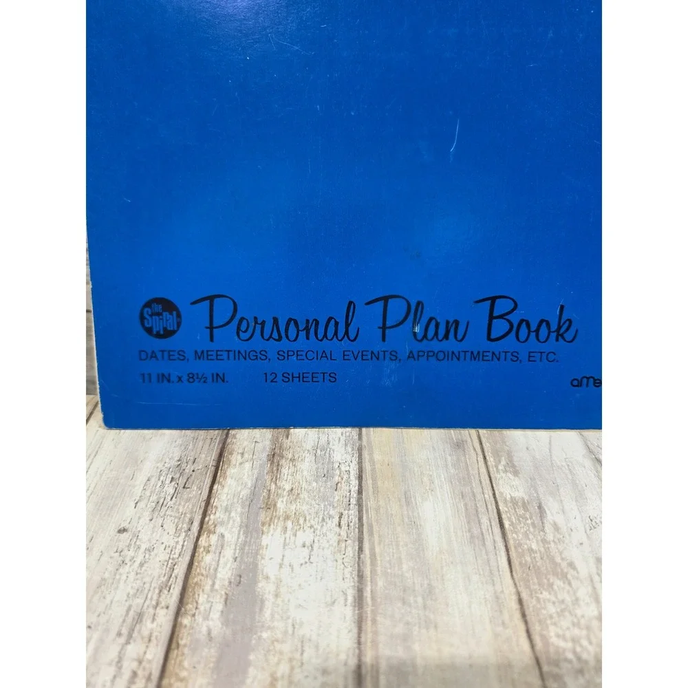 Vintage‎ Mead Personal Plan Book Blue Spiral Planner 1975 1976 1977 No 50-0750